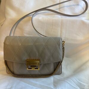 Givenchy Eden Quilted Leather Crossbody Bag – Beige/Taupe